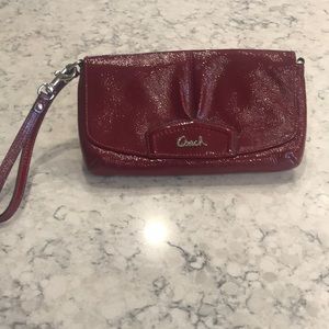 Red Coach wristlet